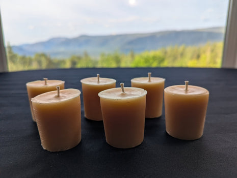 Hand-Poured Beeswax Votive Candles - 4 Pack