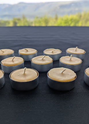 Hand-Poured Canadian Beeswax Tealights - 12 Pack