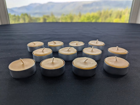 Hand-Poured Canadian Beeswax Tealights - 12 Pack